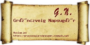 Grünczveig Napsugár névjegykártya